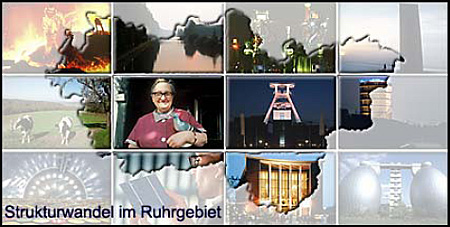 Reliefkarte des Ruhrgebiets